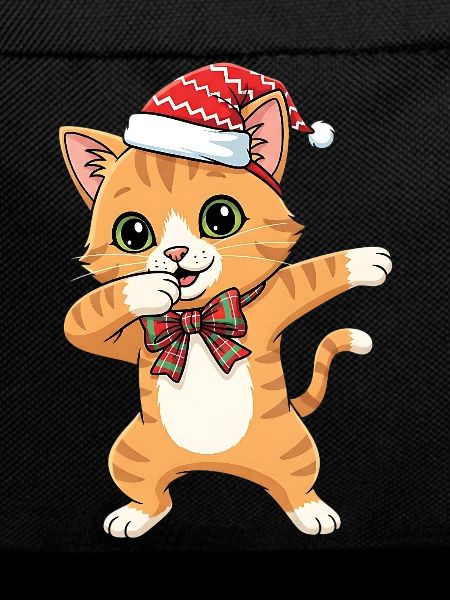 Funny Christmas cat dancing dabbing