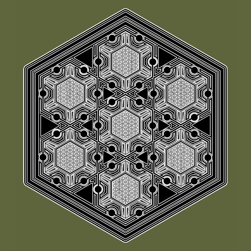 Psytrance Goa Techno Rave Geometry Hexagon Pattern