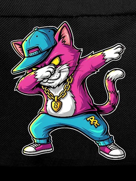 Dab Katze Streetstyle Humor Statement