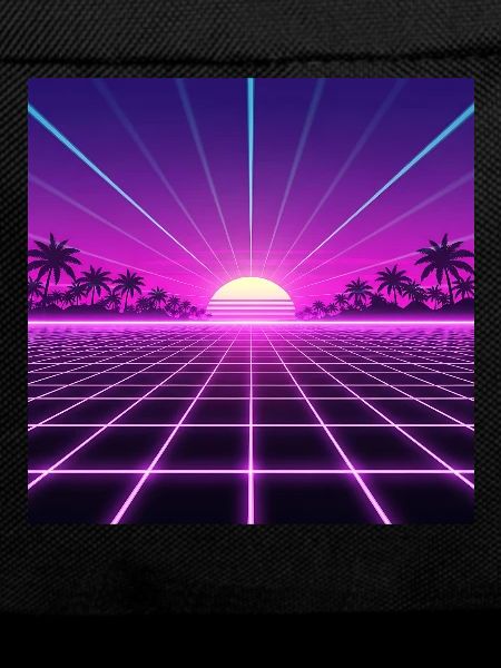 Sunset Neon Retrogrid back to 90s