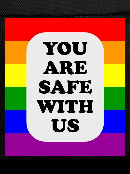 LGBT safe space rainbow flag