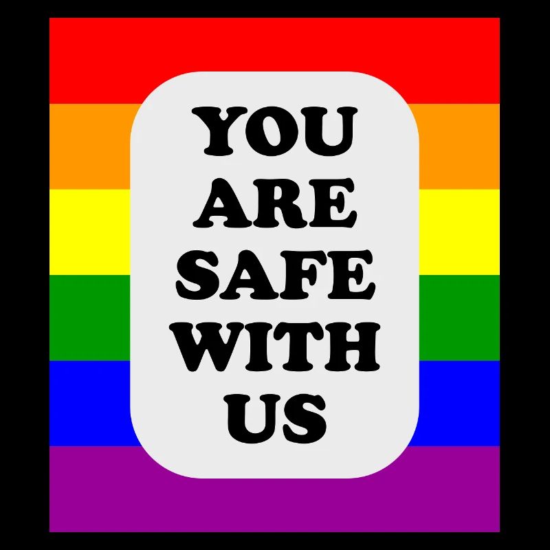 LGBT safe space rainbow flag