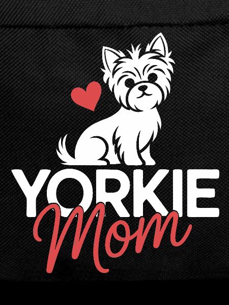 Yorkie Mom Heart Logo Design