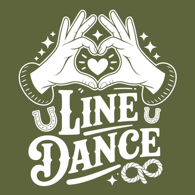 Line Dance Herz-Hand Logo