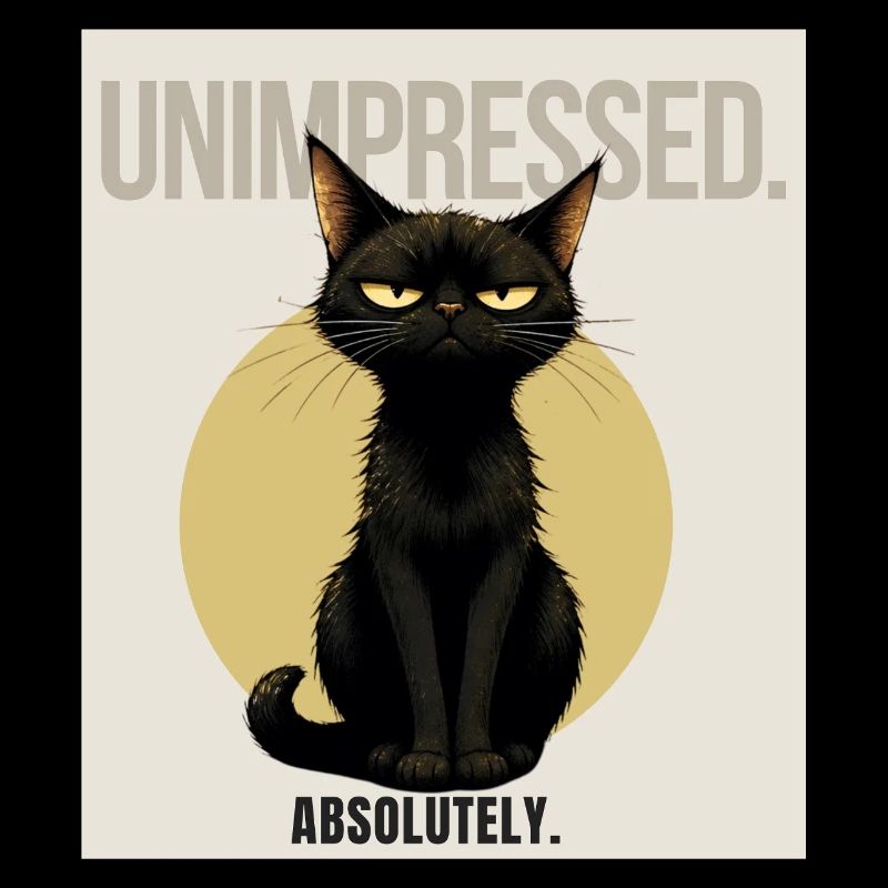 Unimpressed. – Sarcastic Black Cat Design