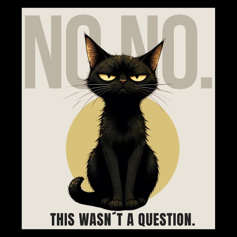 NO, NO. – Sarcastic Black Cat Design