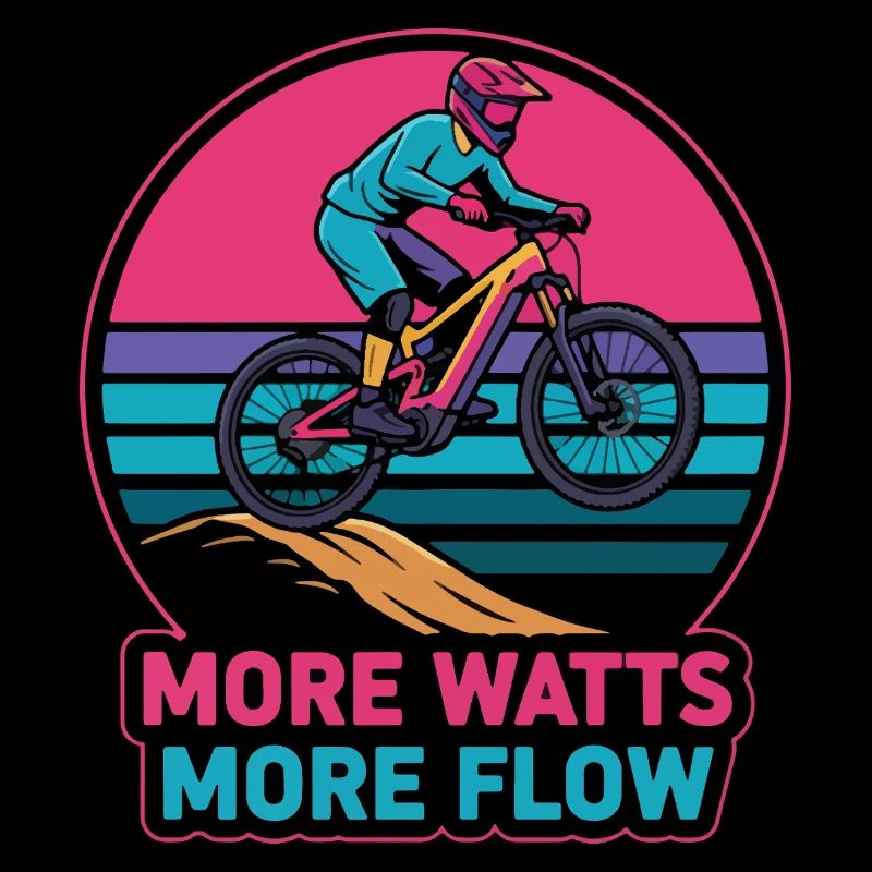 Retro E-MTB Sunset Plus de Watts Plus de Débit