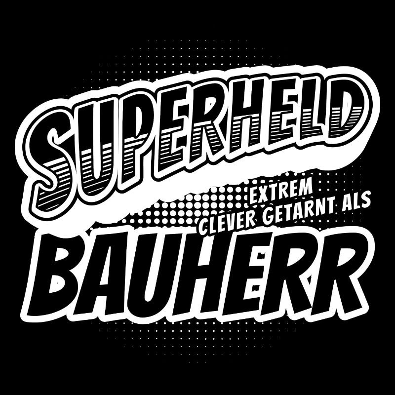 Superheld, clever getarnt als Bauherr