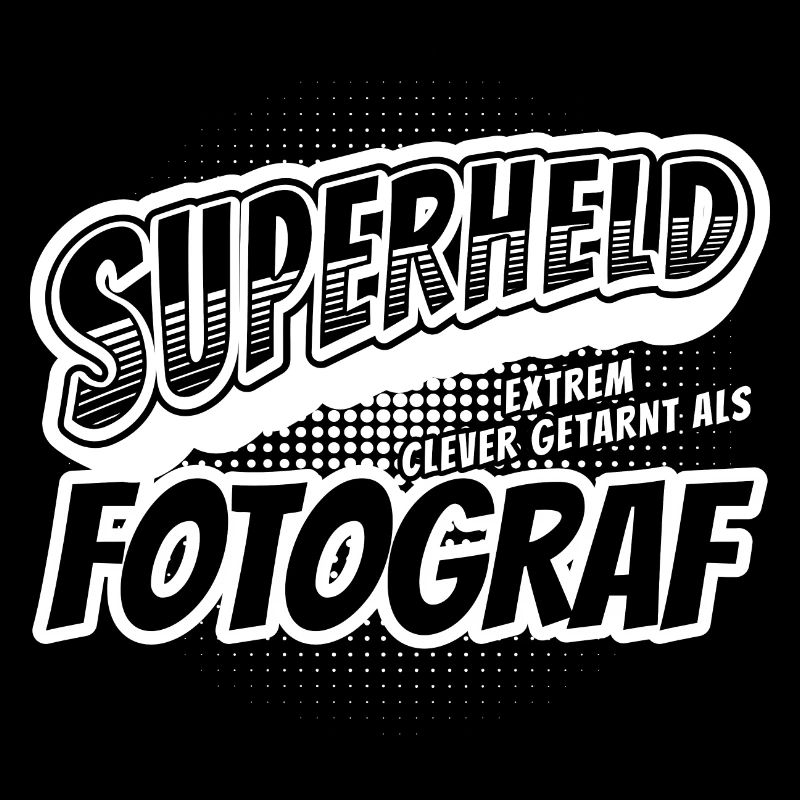 Superheld, clever getarnt als Fotograf