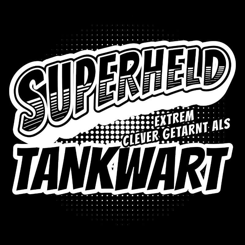 Superheld, clever getarnt als Tankwart
