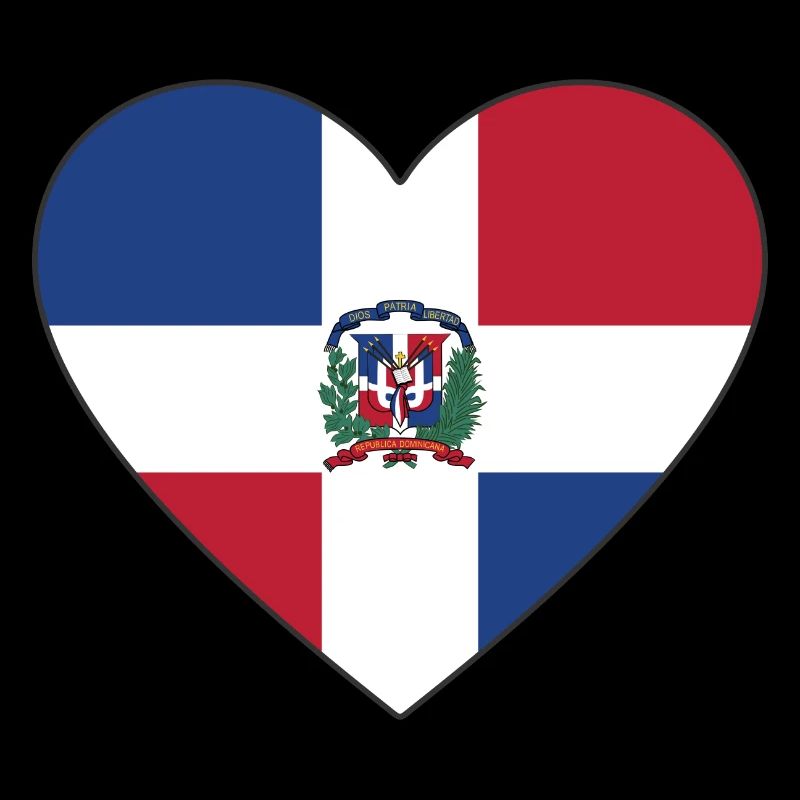 Dominican flag heart