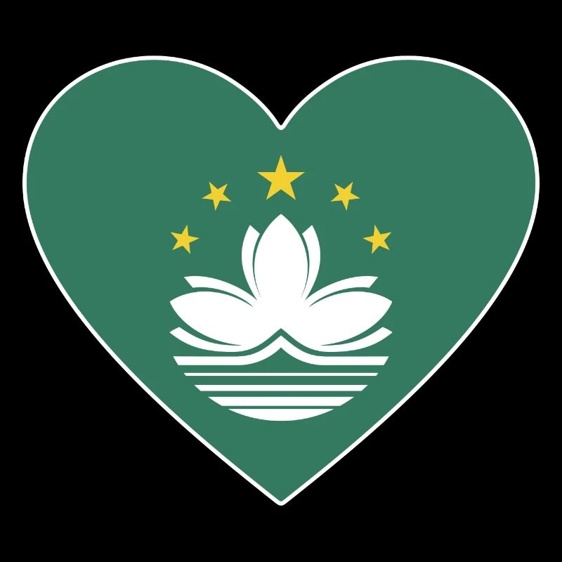 Cœur de drapeau de Macao