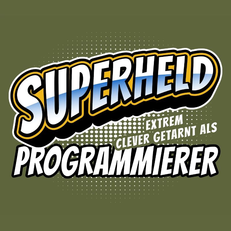Superheld, clever getarnt als Programmierer