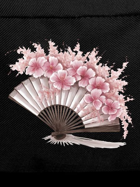 Floral Japanese Fan