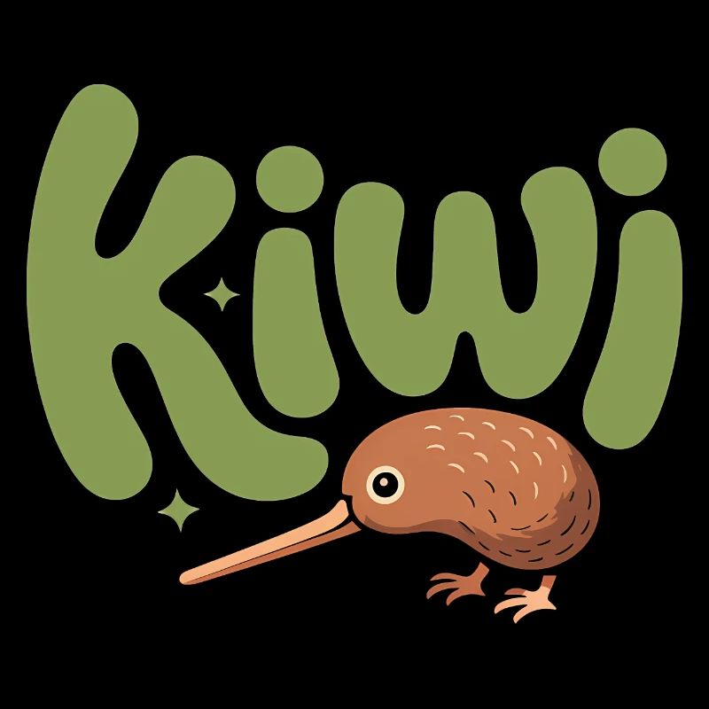 Kiwi mignon - Conception d’oiseau néo-zélandais