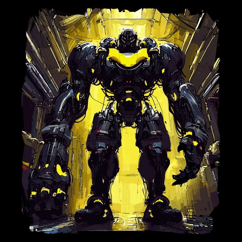 Futuristic Cyberpunk Mech Warrior Sci Fi Robot