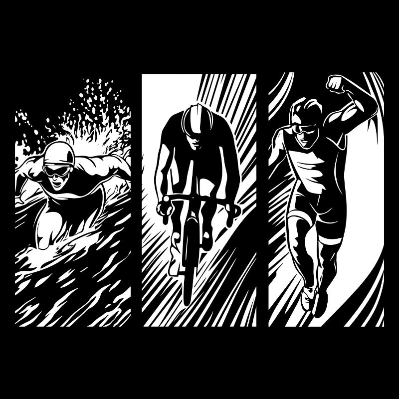 Triathlon - natation, cyclisme, course à pied