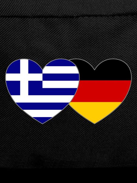 Greece Germany Flag Heart