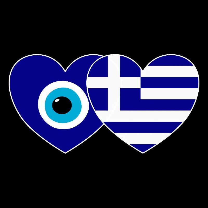 Drapeau de la Grèce Porte-bonheur Nazar Perle