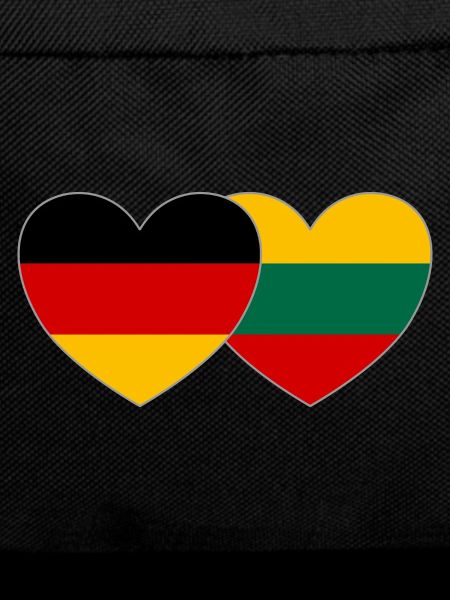 Germany Lithuania Flag Heart