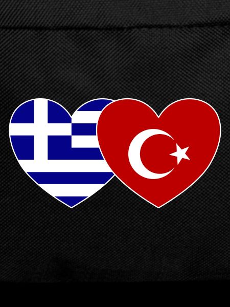 Greece Turkey Flag Heart
