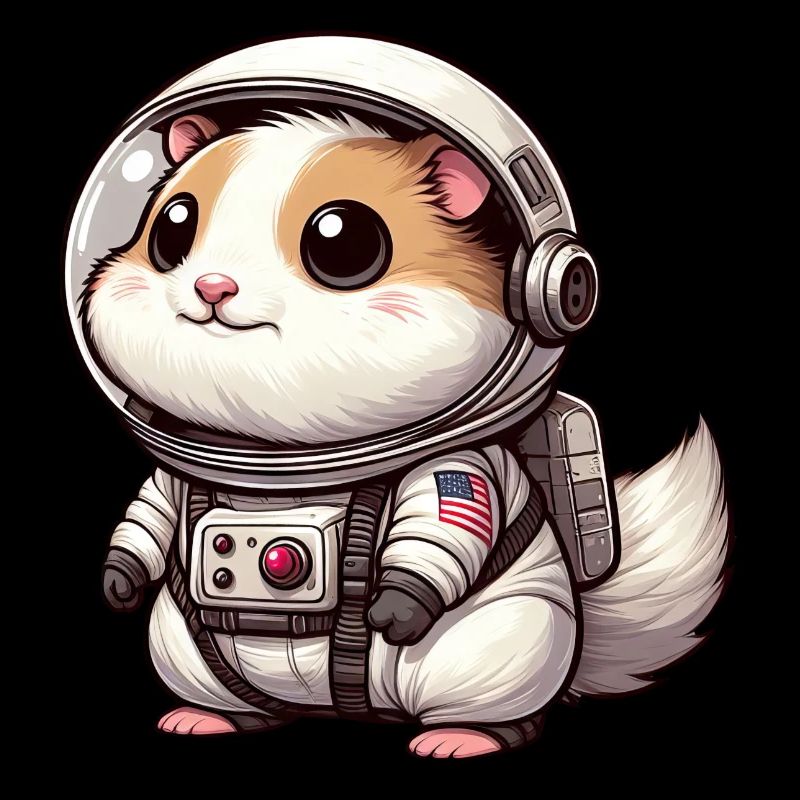 Cute Hamster Astronaut