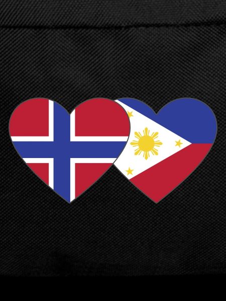 Norway Philippines Flag Heart