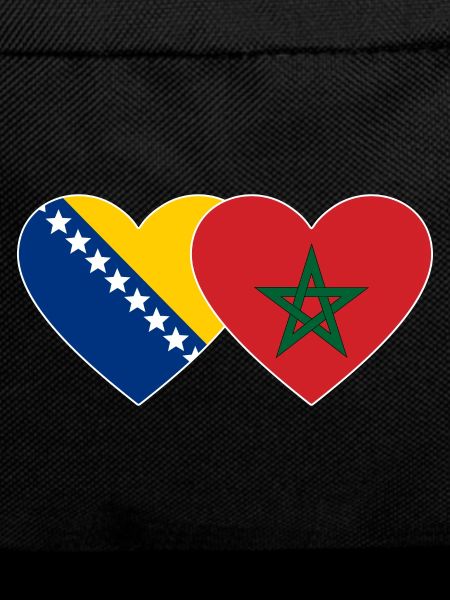Bosnia Morocco Flag Heart