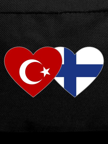 Turkey Finland Flag Heart