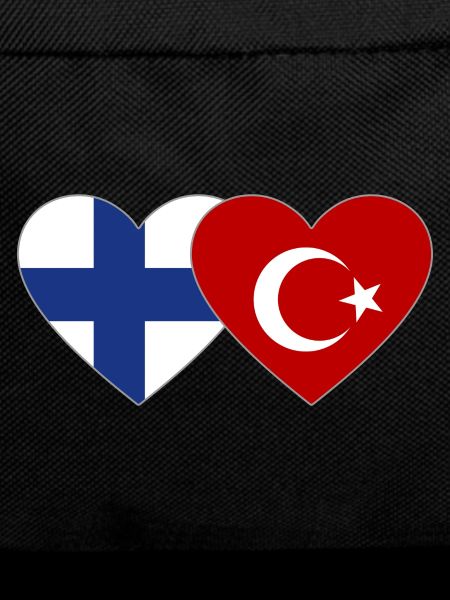 Finland Turkey Flag Heart