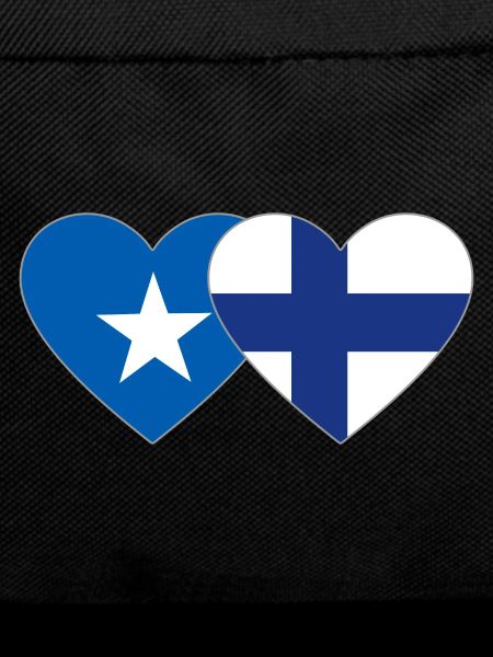 Somalia Finland Flag Heart