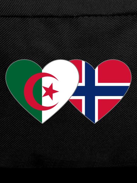 Algeria Norway Flag Heart