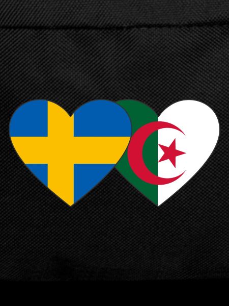 Sweden Algeria Flag Heart