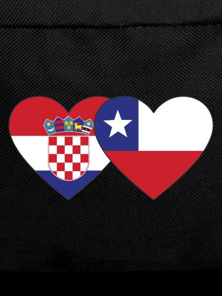 Croatia Chile Flag Heart