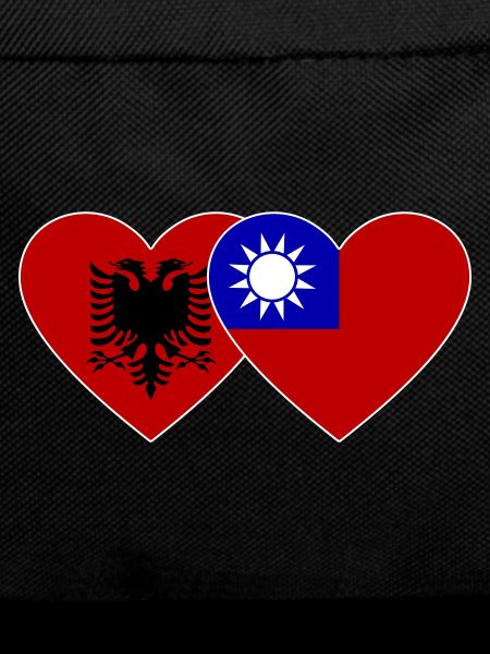 AlbaniaTaiwan Flag Heart