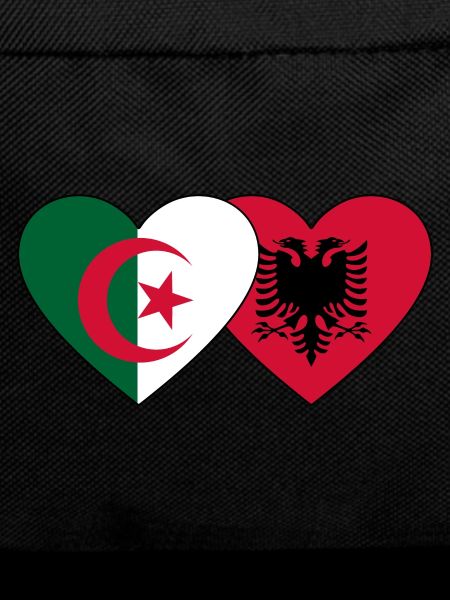 Algeria Albania Flag Heart