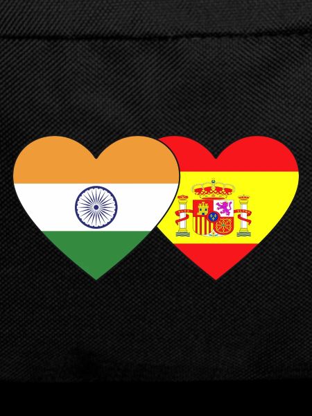 India Spain Flag Heart