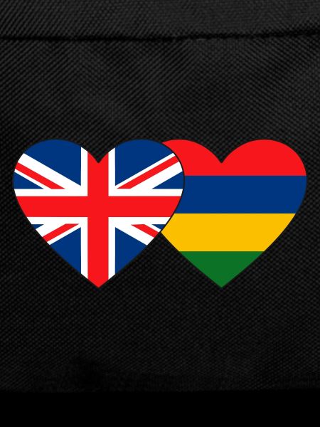 England Mauritius Flag Heart
