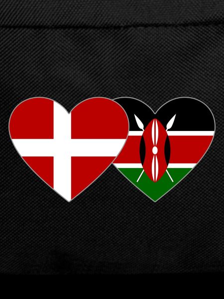 Denmark Kenya Flag Heart