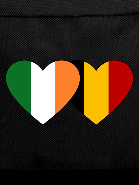 Ireland Belgium Flag Heart