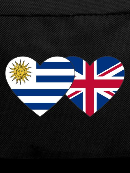 Uruguay England Heart Flag