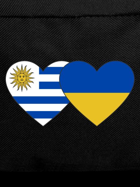 Uruguay Ukraine Heart Flag