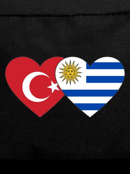 Turkey Uruguay Heart Flag