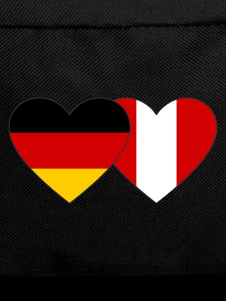 Germany Peru Heart Flag