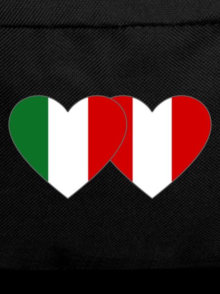 Italy Peru Heart Flag