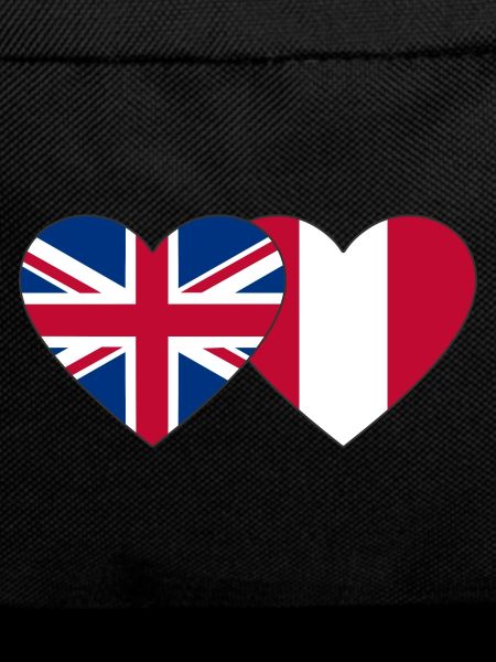 England Peru Heart Flag