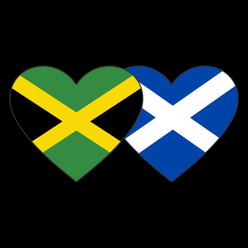 Jamaïque Écosse Drapeau du cœur