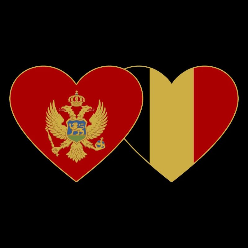 Montenegro Belgium flag