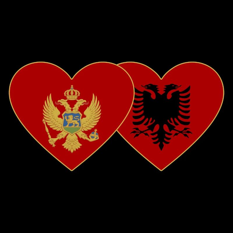 Montenegro Albania flag