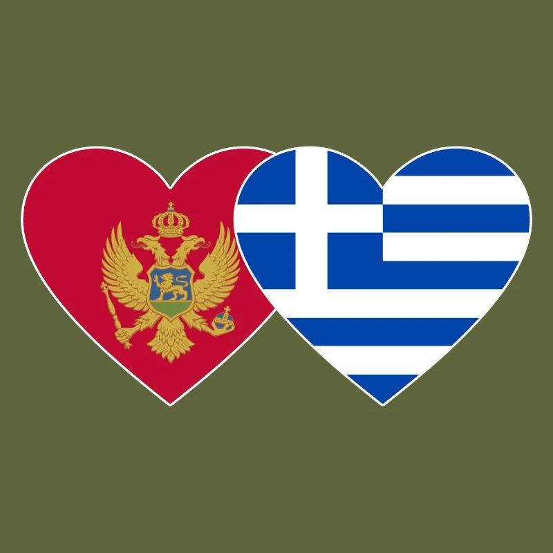 Monténégro Grèce drapeau